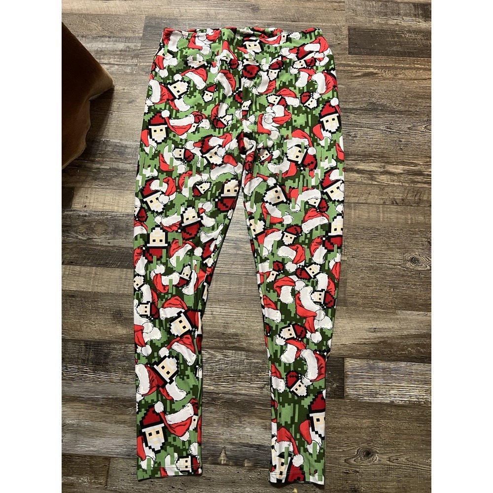 LulaRoe tall & curvy santa Christmas soft Leggings‎ TC2